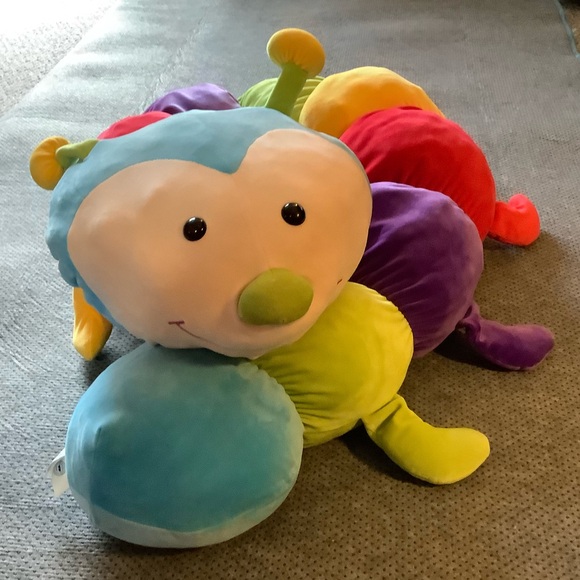 Beverly Hills Teddy Bear Co Jumbo Plush Caterpillar Colorful Stuffed Animal Toy - Picture 12 of 16